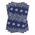 thumbnail image 1 of Navy Blue Snowflake Christmas Kitchen Towels Set of 3, Water Absorbent Dish Towel, Rustic Xmas Botanical Decorative Hand Towels - Quick Drying Cloth for Cooking Baking, 18x28 Inch, 1 of 8