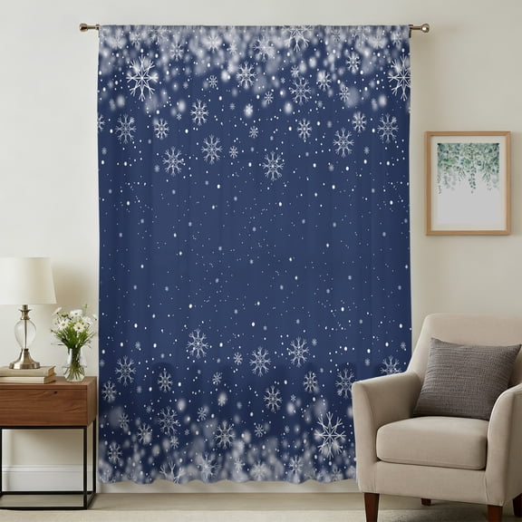 Long Valance Sky Blue Sheer Curtains 72 Inches Long, Shabby Oil Painting Modern Blue ...