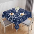 thumbnail image 1 of Navy Blue Snowflake Christmas Table Cloth Waterproof Tablecloths, Xmas Snowflake Tablecloth Dining Table Cover for Kitchen Party Tabletop Outdoor, Square Tablecloth 54x54 Inch, 1 of 9
