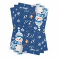 thumbnail image 1 of Navy Blue Snowman Christmas Kitchen Towels Set of 3, Water Absorbent Dish Towel, Xmas Snowflake Birds Decorative Hand Towels - Quick Drying Cloth for Cooking Baking, 18x28 Inch, 1 of 8