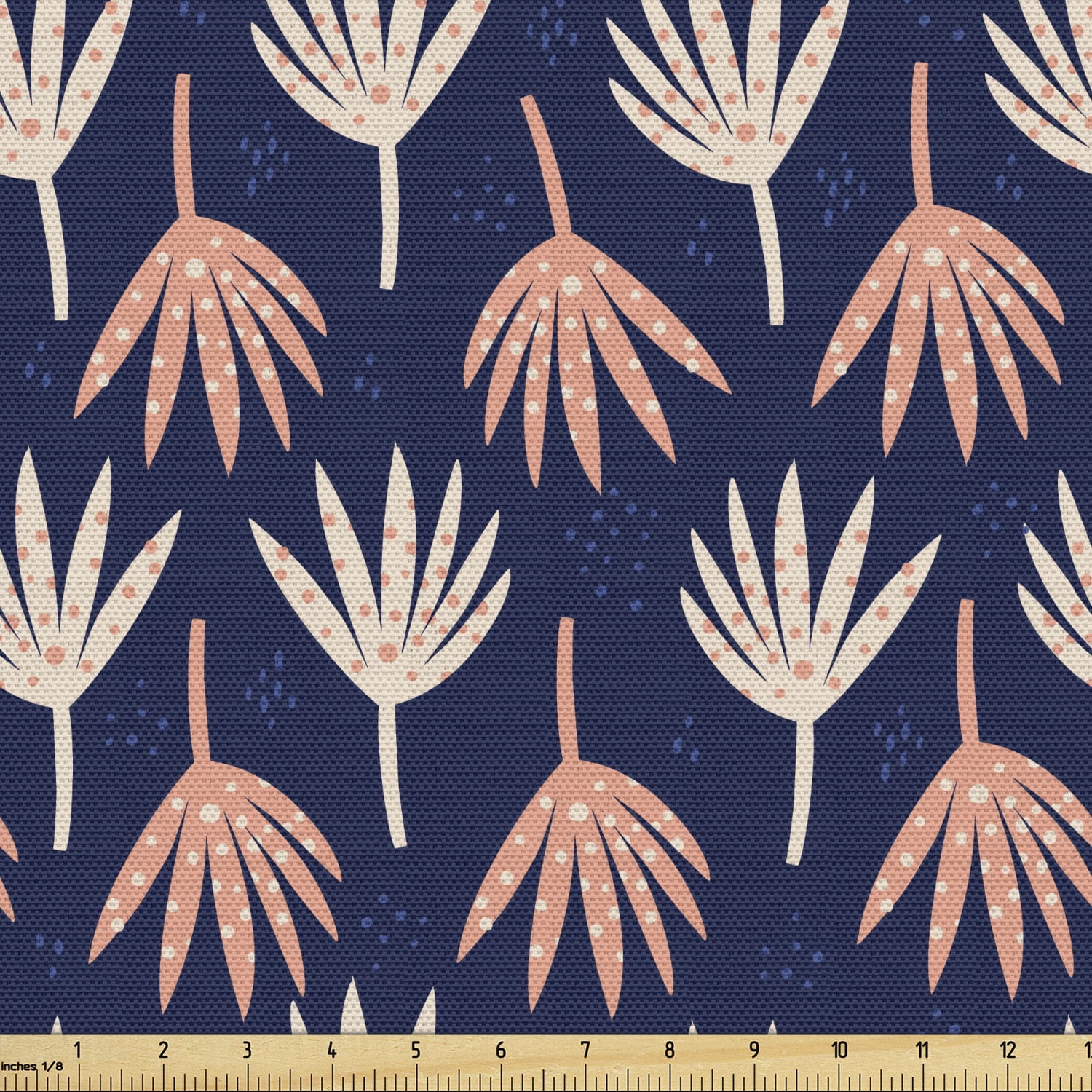 Ambesonne Navy Blue Fabric by the Yard Upholstery, Pastel Abstract ...