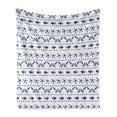 thumbnail image 1 of Navy Blue Soft Flannel Fleece Blanket, Illustration Yatch Themed Design Fish Starfish Anchor Nautical Marine Print, Cozy Plush for Indoor and Outdoor Use, 50" x 70", Navy and White, by Ambesonne, 1 of 6