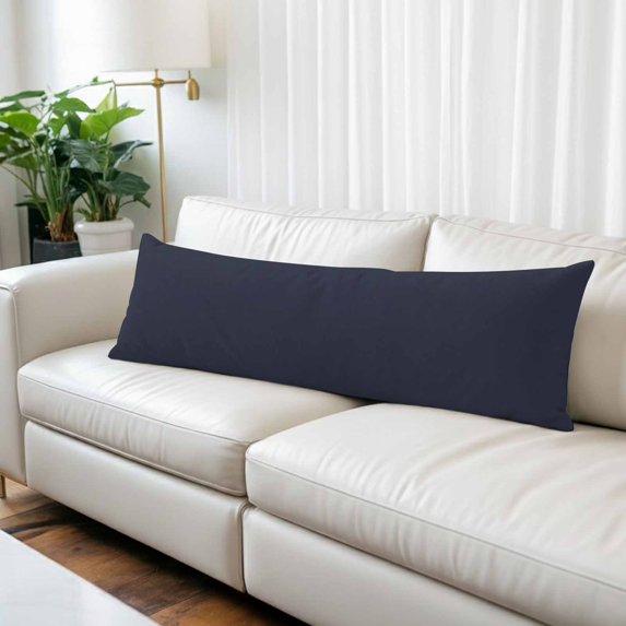 Navy Blue Solid Color Body Pillow Covers 20"x54", Modern Minimalist Pure Color Soft Brushed Microfiber Breathable Throw Pillow Covers, Decorative Pillowcase with Zipper for Sofa Couch Bedroom