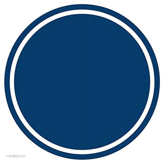 Navy Blue Solid Color Circle Gift Labels, 40-Pack