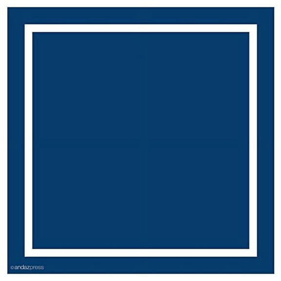 Navy Blue Solid Color Square Gift Label Stickers, 40-Pack