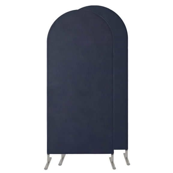 Navy Blue Solid Color Wedding Arch Cover, Stretchy Spandex Arch Backdrop Stand Covers 4 FT, Modern Minimalist Pure Color Round Top Arched Backdrop Cover for Birthday Party Ceremony Baby Shower Event