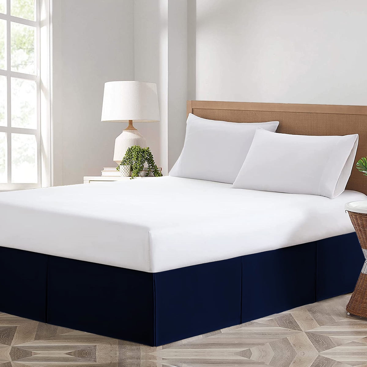 Navy Twin Bed Skirt main image 0