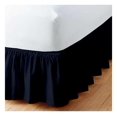 Navy Blue Solid Ruffled Bed Skirt Full12 Inch Drop Split Corner