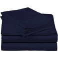 thumbnail image 1 of Navy Blue Solid Twin (36"x 72") Size Sleeper Sofa Bed Sheet Set - Luxury 100% Egyptian Cotton - 800 Thread Count - Fits Mattresses Up to 8" Inches Deep Pocket, 1 of 5