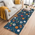 thumbnail image 1 of Navy Blue Sports 2'x6' Runner Rugs for Hallway Kitchen Bedside Non Slip Washable, Football Basketball Rugby Baseball Entryway Rug Runners with Rubber Backing, Long Carpet Runner for Laundry Room, 1 of 8