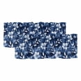 thumbnail image 1 of Navy Blue Spring Floral Curtain Valances for Windows, Kitchen Valance Window Treatments Panel 2 Pack, Watercolor Summer Flowers Abstract Rod Pocket Short Curtains for Bathroom Bedroom 60 x 18 Inch, 1 of 8