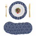 thumbnail image 1 of Navy Blue Spring Floral Round 13 Inch Placemats Set of 6, Modern Abstract Art Farmhouse HeatResistant Non Slip Place Mats for Dining Table, Wipeable Braided Kitchen Table Mats for Housewarming, 1 of 9