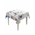 thumbnail image 1 of Navy Blue Spring Floral Table Cloth, Waterproof Tablecloth for Square Tables, Elegant Pastoral Flowers Watercolor Reusable Washable Fabric Table Cover for Restaurant Kitchen Dining Tables 60"x60", 1 of 7