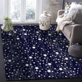 thumbnail image 1 of Navy Blue Starry Night Stars Kids Rugs, Mysterious Starry Sky Area Rugs For Living Room, Comfortable To The Feet For Baby Room, Nursery Bedroom Playroom Home Decor Floor Carpet 5 x 8ft, 1 of 6