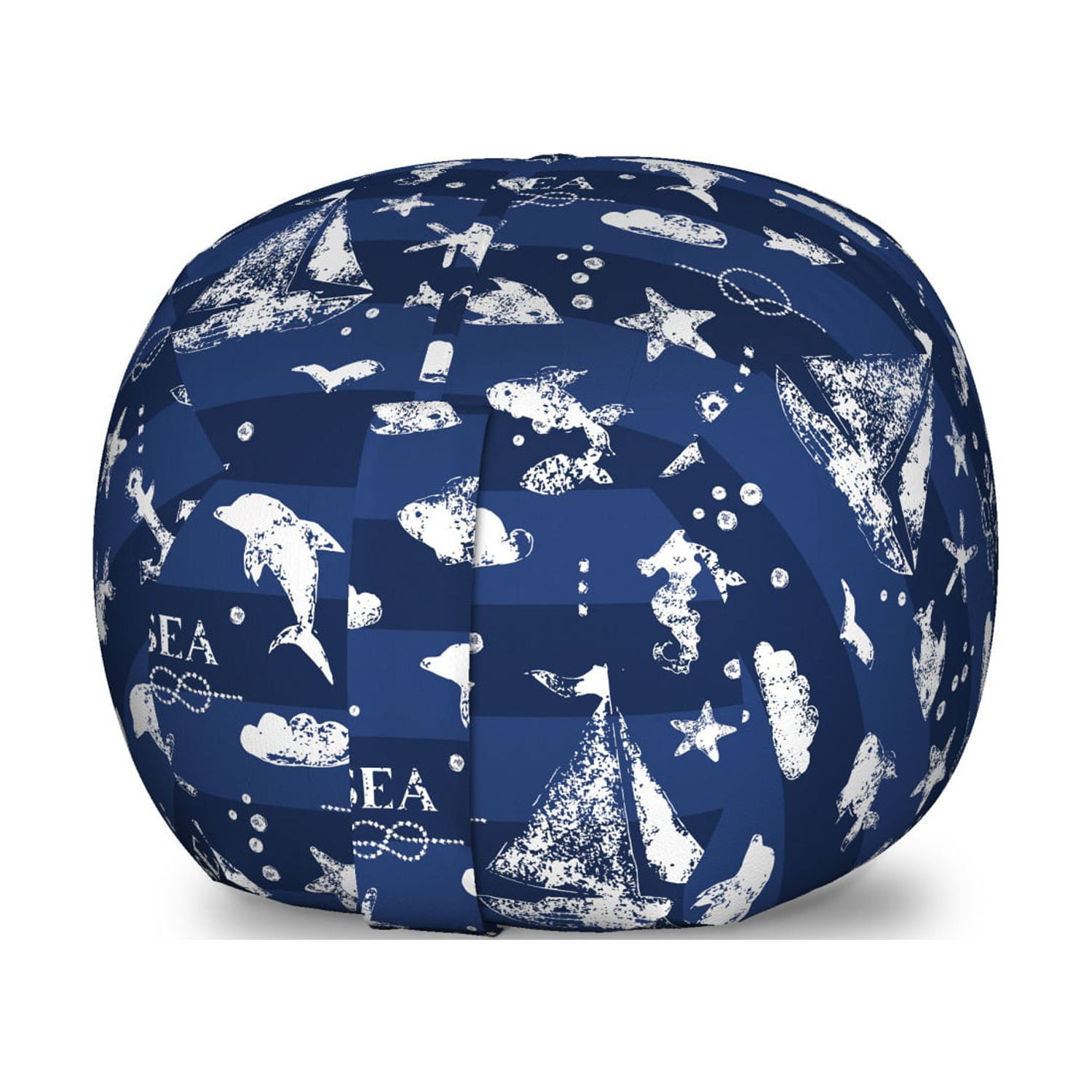 Babyhug Sto-Sit Foldable Storage Box Submarine Print - Blue main image 0