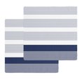 thumbnail image 1 of Navy Blue Stripe Kitchen Dish Towels for Drying Dishes Set of 2, Modern Rustic Horizontal Blue Striped Waffle Weave Microfiber Hand Tea Bathroom Towels Quick Dry & Absorbent Towel 12x12, 1 of 7