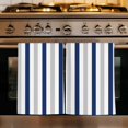 thumbnail image 1 of Navy Blue Stripe Kitchen Towels Set of 1, Geometric Grey White Vertical Striped Absorbent Dish Towels for Kitchen, Microfiber Hand Towel, Quick Drying Tea Towel for Cleaning Decorative Dishcloths, 1 of 7