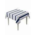 thumbnail image 1 of Navy Blue Stripe Table Cloth, Geometric Grey White Vertical Striped Waterproof Tablecloth for Square Tables, Reusable Washable Fabric Table Cover for Restaurant Kitchen Dining Tables 54"x54", 1 of 6