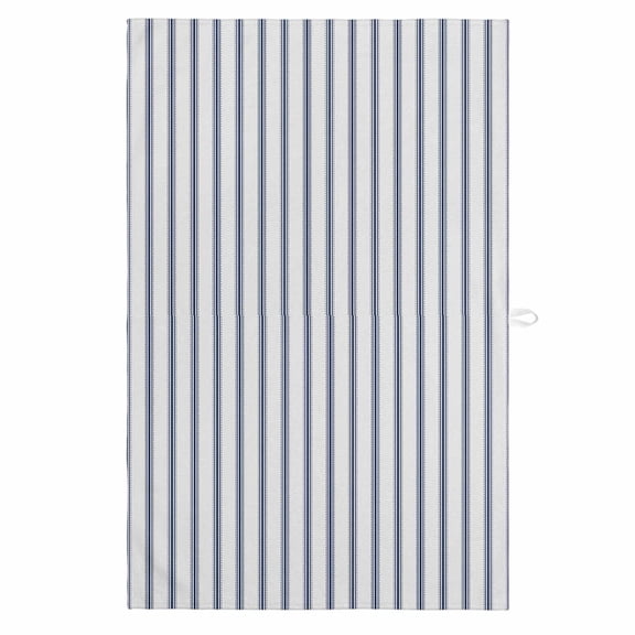 Navy Blue Striped 1 Pack Kitchen Towel, Water Absorbent Dish Towel, Navy Blue White Stripes Farmhouse Decorative Hand Towels - Quick Drying Cloth for Cooking Baking, 18x28 Inch
