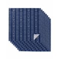 thumbnail image 1 of Navy Blue Striped Cloth Napkins Set of 8 Reusable Dinner Napkins, Modern Abstract Art Geometric Stripes Cocktail Napkin Washable Table Napkins for Wedding/Holiday Party/Baby Shower 20"x20", 1 of 7
