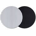 thumbnail image 1 of Navy Blue Striped Coasters Set of 2, Navy Blue White Stripes Farmhouse Absorbent Coasters for Drinks, Coaster for Bar Office Dining Coffee Table Accessories Decor, Non Slip Round Desk Coaster, 1 of 9