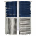 thumbnail image 1 of Navy Blue Striped Kitchen Curtain for Berdoom Living Room Cafe 72 Inch Length, Farmhouse Stripes Modern Abstract Tiers Curtains Light Filtering Drapes Rod Pocket Window Treatment 2 Panels 52"Wx72"L, 1 of 8