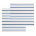 thumbnail image 1 of Navy Blue Striped Kitchen Dish Towels for Drying Dishes Set of 2, Rustic Blue Stripe Modern Art Beige Waffle Weave Microfiber Hand Tea Bathroom Towels Quick Dry & Absorbent Towel 12x12, 1 of 7