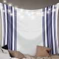 thumbnail image 1 of Navy Blue Striped Tapestry for Bedroom Wall Hanging Tapestry,Modern White Striped Abstract Art Aesthetics Ceiling Backdrop Tapestries Poster Blanket Wall Decor for Teens Room Living Room 55" x 73", 1 of 8