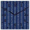 thumbnail image 1 of Navy Blue Striped Wooden Wall Clock Silent Non Ticking, Modern Abstract Art Geometric Stripes Square Wall Clocks Battery Operated, Decor Clock for Home Office, Living Room, Kitchen, 10 Inch, 1 of 9
