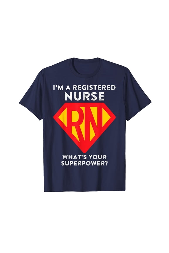 Navy Blue Super Nurse RN Superhero Comfort Colors T-Shirt - Celebrate Your Superpower!