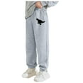thumbnail image 1 of Navy Blue Sweatpants Sweat Pants Boys Fleece Athletic Sweatpants Kids Active Jogger Pants Running Jogging Pants with Pockets Light Gray 8-10 Years, 1 of 8