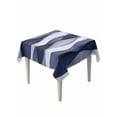 thumbnail image 1 of Navy Blue Table Cloth, Modern Moire Abstract Ripple Geometric Waterproof Tablecloth for Square Tables, Reusable Washable Fabric Table Cover for Restaurant Kitchen Dining Tables 60"x60", 1 of 6