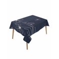 thumbnail image 1 of Navy Blue Table Cloth, Waterproof Tablecloth for Rectangle Tables, Spring Flora Reusable Washable Fabric Table Cover for Restaurant Kitchen Dining Tables 60"x102" Modern Abstract Art Pastoral, 1 of 9