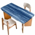 thumbnail image 1 of Navy Blue Table Cloths for 3 Foot Rectangle Tables, Vintage Modern Abstract Art Ombre Patio Waterproof Elastic Fitted Tablecloths, Washable Rectangular Table Cover for Camping, 1 of 8