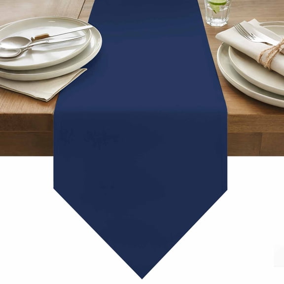 Navy Blue Table Runner 108 Inches Long Solid Color Table Runners for Dining Room Tabletop Dresser Scarf Home Party Banquet Wedding Holiday Decoration