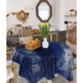thumbnail image 1 of Navy Blue Tablecloth Square Table Cloth 60x60 , Waterproof Tablecloth Outdoor Table Cloth, Retro Oil Painting Modern Abstract Art Aesthetics Washable Table Cover for Kitchen Dining Party, 1 of 8