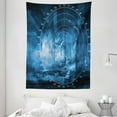thumbnail image 1 of Navy Blue Tapestry, Modern Ship with Radar Exposure in Screen Digital Electronic Hi Tech Futuristic Concept, Wall Hanging for Bedroom Living Room Dorm Decor, 60W X 80L Inches, Blue, by Ambesonne, 1 of 2