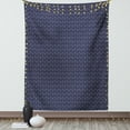 thumbnail image 1 of Navy Blue Tapestry, Windrose Anchor Circular Rope Icon Nautical Composition Marine Illustration, Wall Hanging for Bedroom Living Room Dorm Decor, 40W X 60L Inches, Dark Blue White, by Ambesonne, 1 of 5