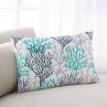 thumbnail image 1 of Navy Blue Teal Grey Coral Coastal Oversized Pillow Covers, Summer Beach Nautical Ocean Soft Throw Pillow Cases with Zipper, Decorative Pillowcase Pillows Protectors for Sofa Bed Couch 24"x36", 1 of 9