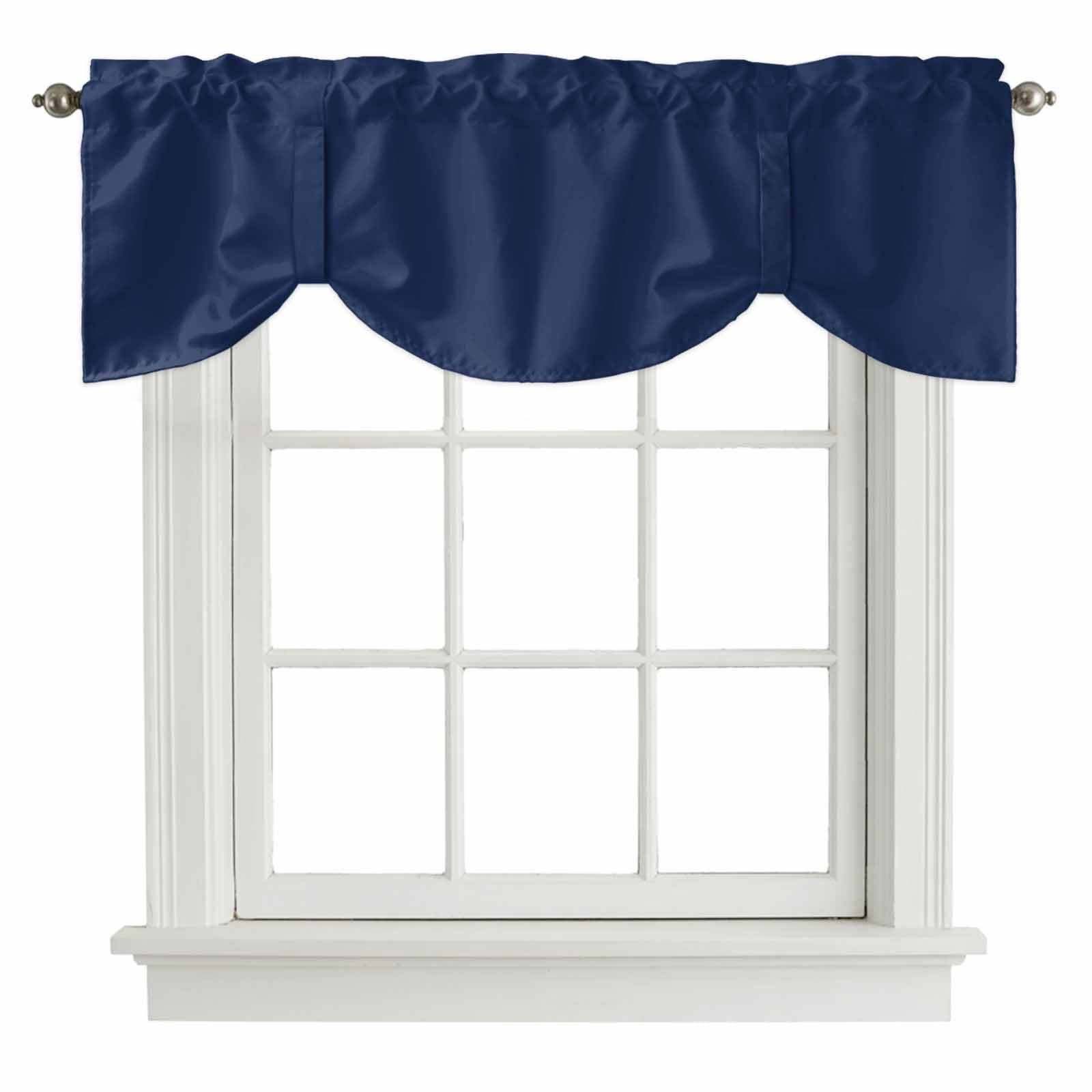 Navy Blue Window Valance