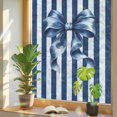 Windows Rainbow Ribbons Navy Blue Tied Bow Window Privacy Film Rainbow Static Cling Stain Glass ...