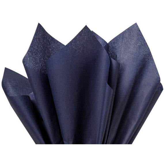 Navy Blue Tissue Paper Squares, Bulk 10 Sheets, Feronia Packaging, Large 15x20 Inch