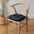 thumbnail image 1 of Navy Blue Tufted Memory Foam Dining Chair Cushions Set of 4 with Non Slip Backing and Secure Ties for Kitchen Chairs, 1 of 6