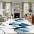 thumbnail image 1 of Navy Blue Tulip Area Rugs 5x8 for Living Room, Watercolor Farmhouse Floral Botanical Non Slip Washable Rug Runner, Low Pile Indoor Floor Carpet Mat Bathroom Rugs for Bedroom, Kids Room, 1 of 9