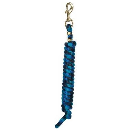 Navy-Blue-Turquoise Weaver Tack Horse Poly Lead Rope W/ Solid Brass 225 Snap