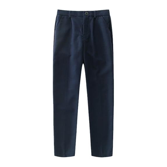 Navy Blue Uniform Pants for Boys Navy Blue School Pants for Boys Children's Place Leg Sweatpants with Pockets Size 5 6