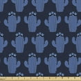 thumbnail image 1 of Ambesonne Navy Blue Fabric by the Yard Upholstery, Continued Cactus Shapes, 10 Yards, Dark Night Blue, 1 of 5