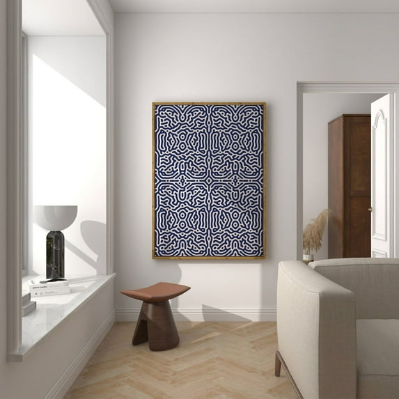 Navy Blue Wall Art, Indigo Blue Abstract Wall Art, Navy Blue Wall Art, Minimalist Wall Art, Modern Home Decor, Navy Blue Decor Home Decor #15, 16x24 UNFRAMED
