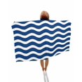 thumbnail image 1 of Navy Blue White Beach Towels Oversized Super Absorbent, Abstract Waves Water Ripple Striped Lightweight Bath Towel Quick Dry Sets For Bathroom/Pool/Rv Camping/Beach Play/Gym Room/Picnic 30"x60", 1 of 8