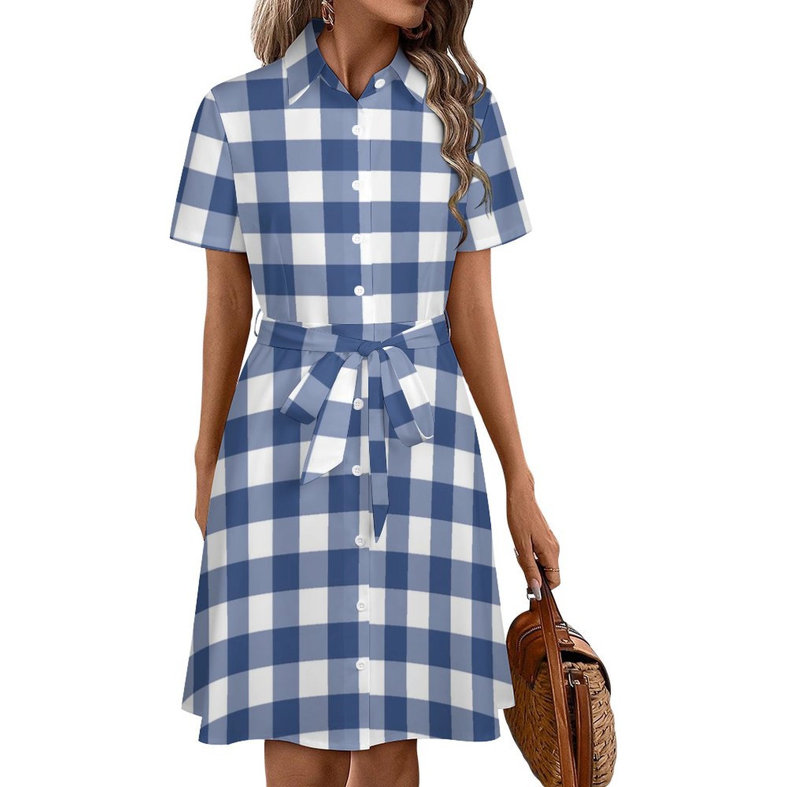 check a line dress Line of Oslo Alice Check Dress Orange / L